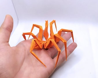 Handmade Origami Spider, Paper Origami Decoration, Fantasy Origami, Spider Gift