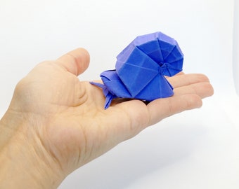 Handmade Origami Snail, Paper Snail, Fantasy Origami Gift