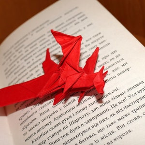 Handmade Bookmark Paper Origami Dragon, Best Gift