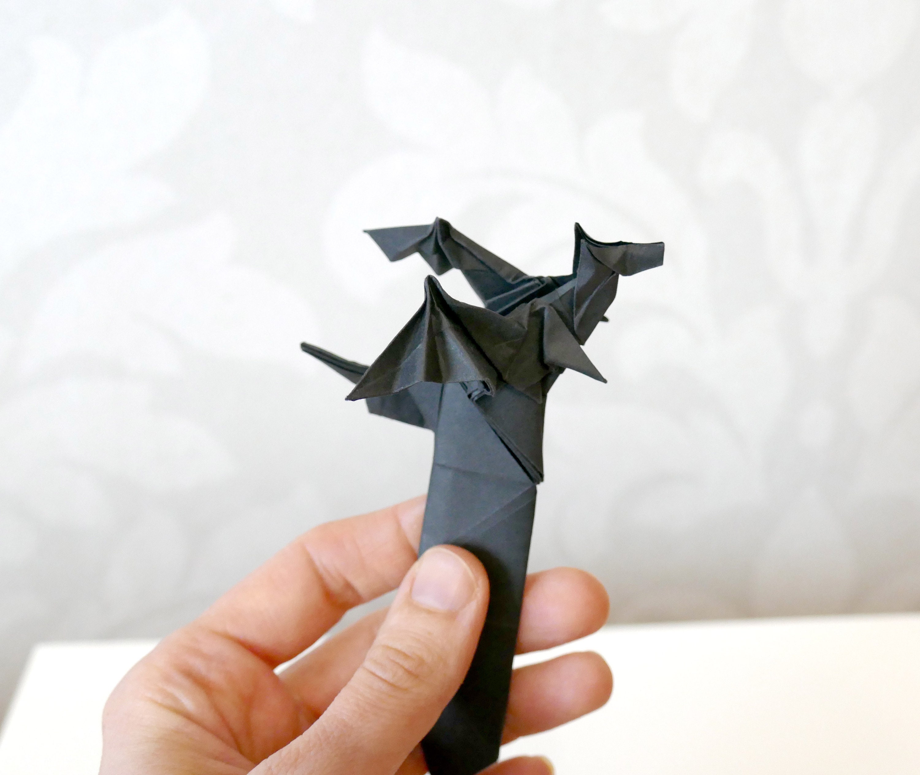 Bookmark Paper Origami Dragon Red Paper Bookmark Dragon | Etsy