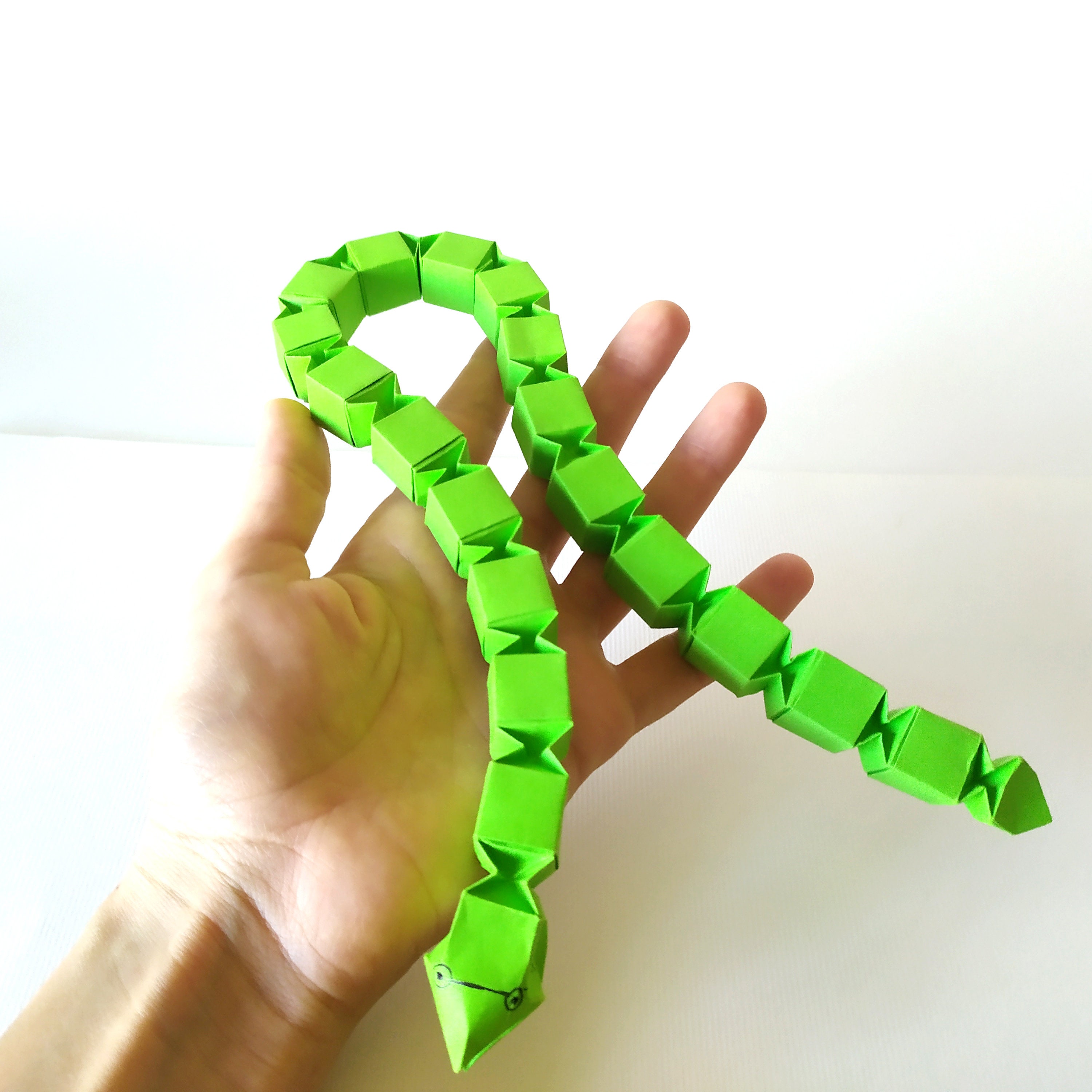 Serpiente de origami hecha a mano serpiente de origami de Etsy España