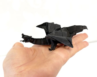 Handmade Origami Dragon, Paper Dragon Decoration, Origami Decoration, Fantasy Origami, Dragon Gift, Power Symbol