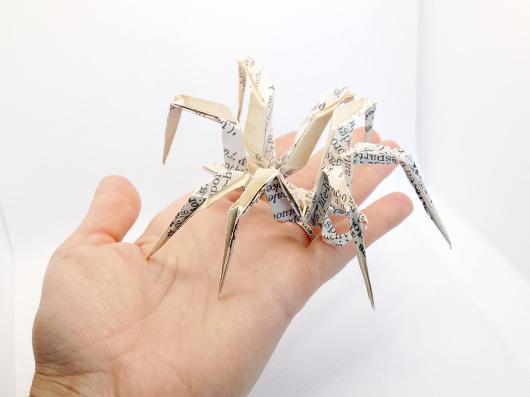 Araña de origami hecha a mano decoración de origami de papel Etsy España