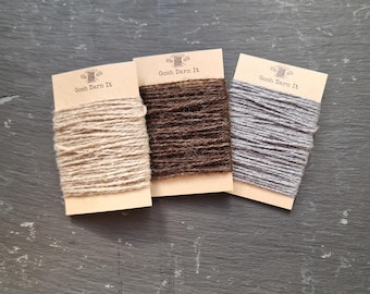 Darning Yarn | Mending Wool | Knitting Yarns | Sewing Yarns | Grey, Taupe, Brown