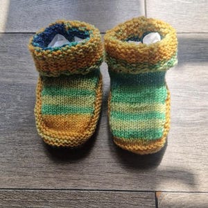 Hand Knitted Baby Booties 3-6 Months | Made to Order Wool Baby Shoes | Soft & Warm Handmade Baby Gift | Gender Neutral Baby Booties
