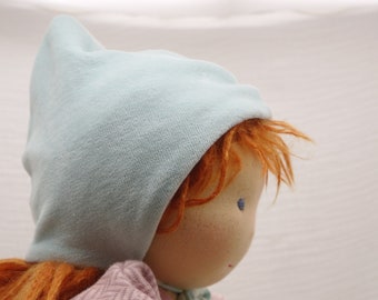 Doll's cap, wearable on both sides, for 40 cm large doll according to Waldorf style, head circumference 34-36 cm