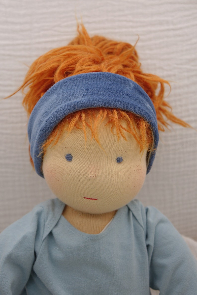 Doll headband / doll hairband made of organic fabrics, with two different sides, fits 30 to 40 cm dolls image 2