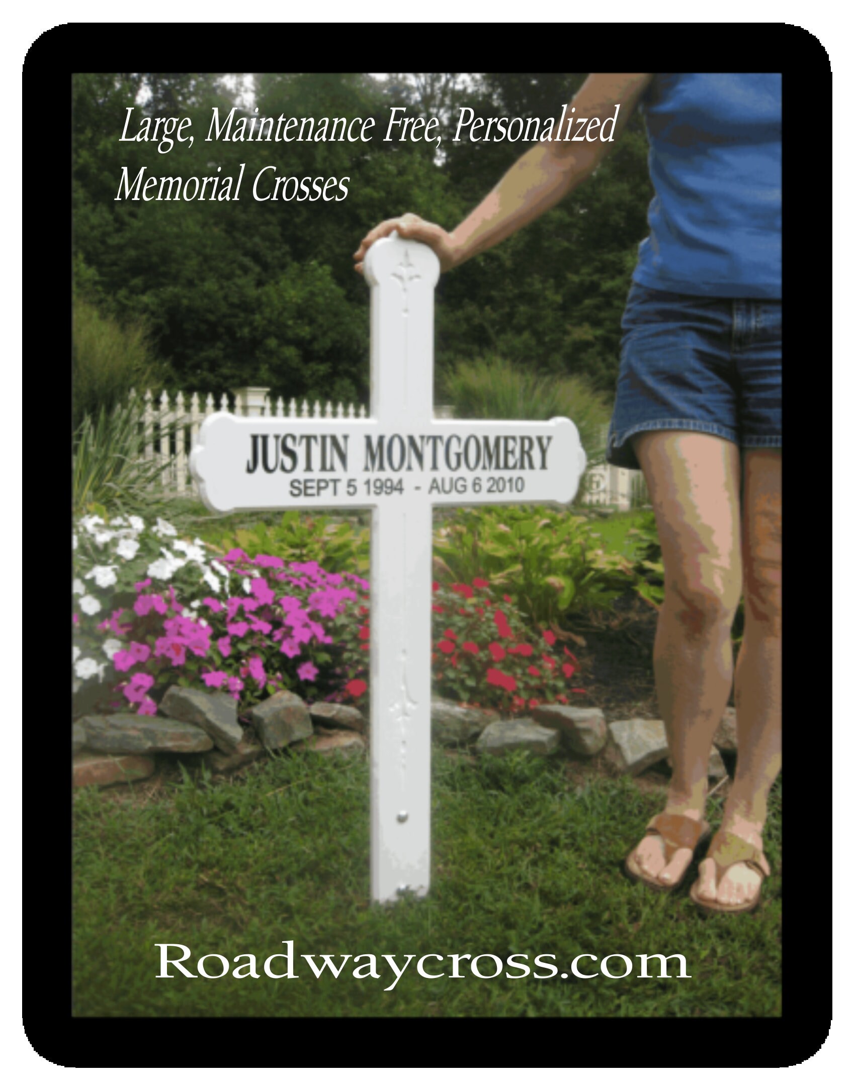 The Standard roadside memorial cross 35 tall Etsy