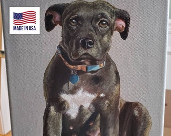 Pet memorial gift in oil painting on canvas Realistic hand painted pet portrait from photo Best gift for pet lovers