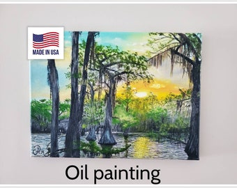 Dipinto ad olio personalizzato da foto, arte paesaggistica dipinta a mano