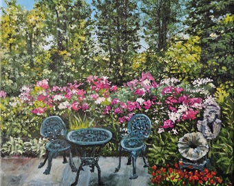 Pintura al óleo de paisaje personalizada sobre lienzo, pintada a mano a partir de una foto