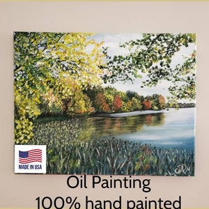 Custom Landscape oil painting on canvas from photo 100% hand painted, Original art, Commission landscape art, Personalized gift