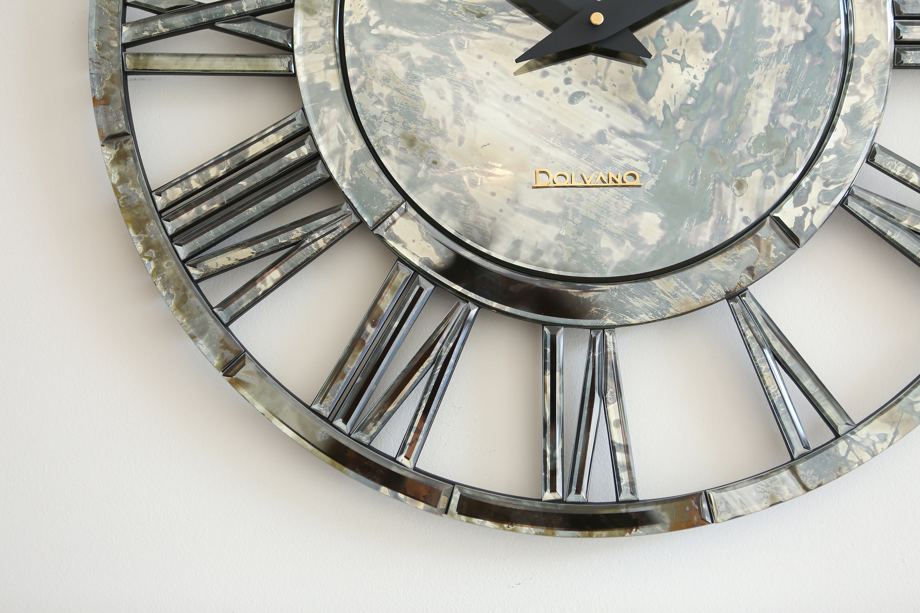 Mirrored Wall Clock Personalized Elegant Clock Etsy