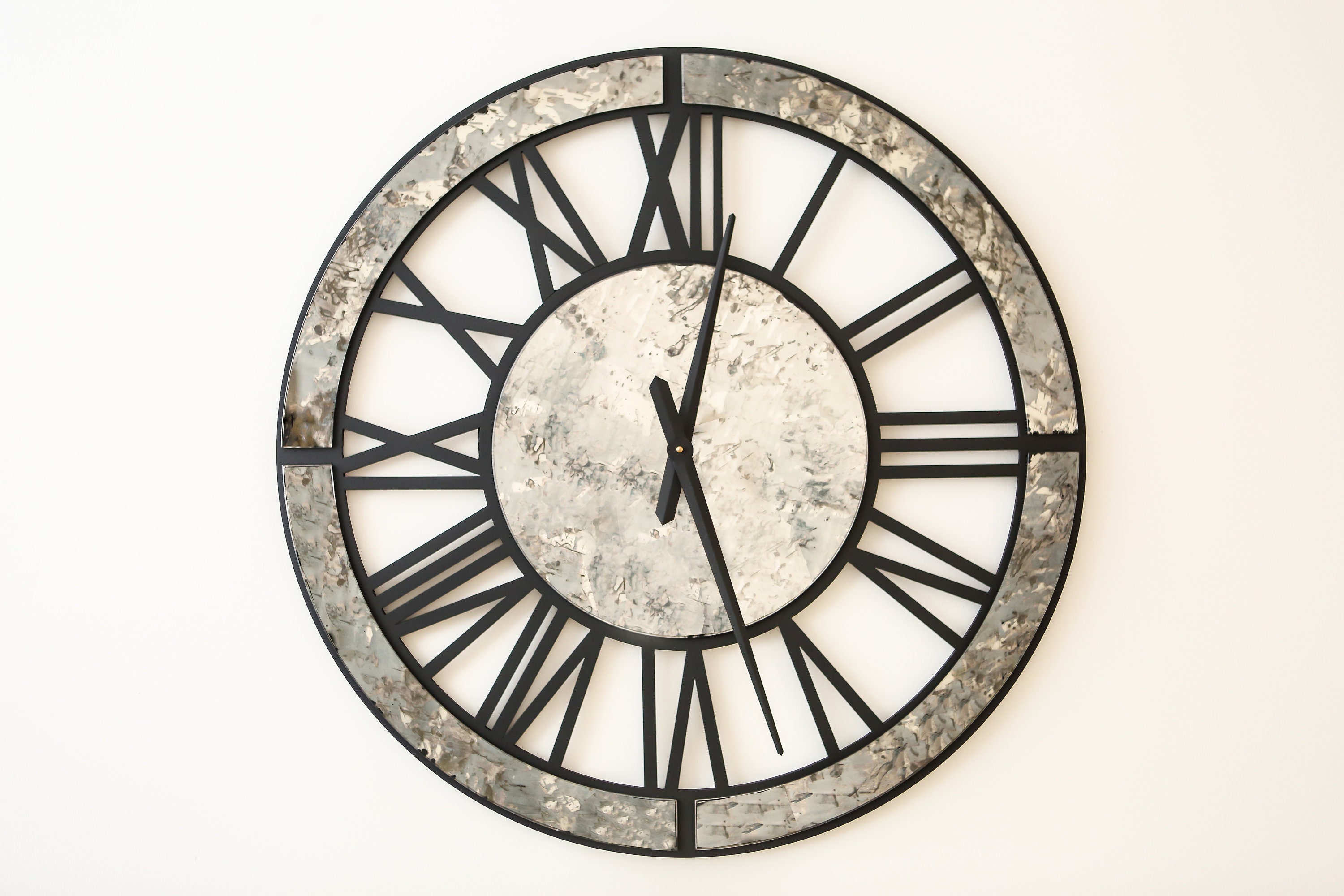 Mirrored Wall Clock Elegant Mirror Clock For Home and Office Etsy