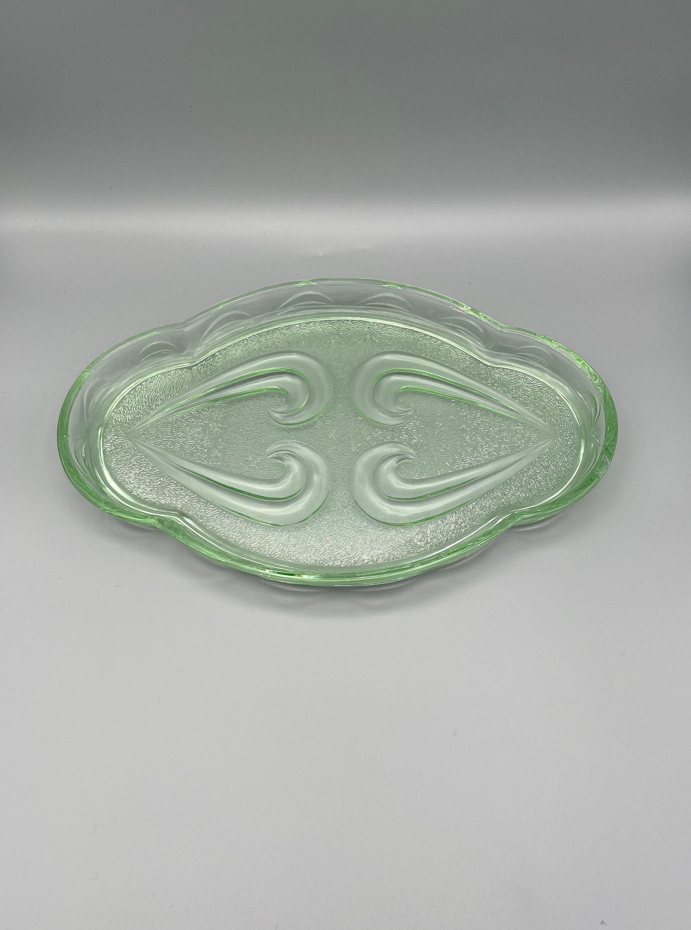 Green Vanity Tray Vanity Unit Vintage Green Vanity Candle Etsy