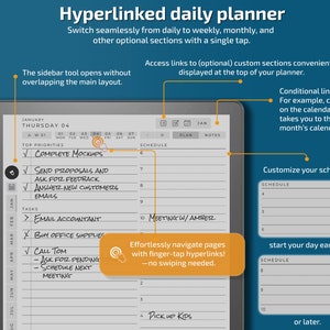 Kindle Scribe Tagesplaner, 2024, 2025, Kindle Scribe Vorlagen, Kalender, Agenda, Weekly Bild 3