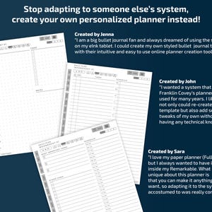 Daily Planner for Remarkable Tablets, Eink Templates, Hyperlinked PDF ...