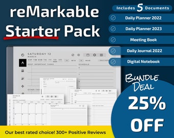 reMarkable 2 Starter Pack l Templates Bundle l Instant Download