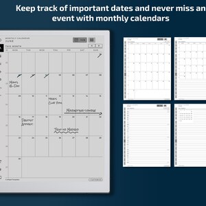 Daily Planner for Remarkable Tablets, Eink Templates, Hyperlinked PDF ...
