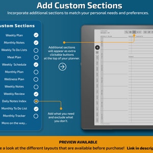 Kindle Scribe Tagesplaner, 2024, 2025, Kindle Scribe Vorlagen, Kalender, Agenda, Weekly Bild 6