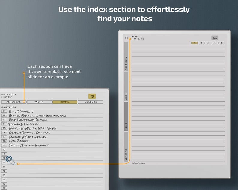 Smart Notebook for Remarkable Paper Pro Tablets, Eink Templates ...