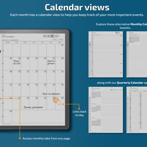 Kindle Scribe Daily Planner, 2024, 2025, kindle scribe templates, calendar, agenda, weekly image 5