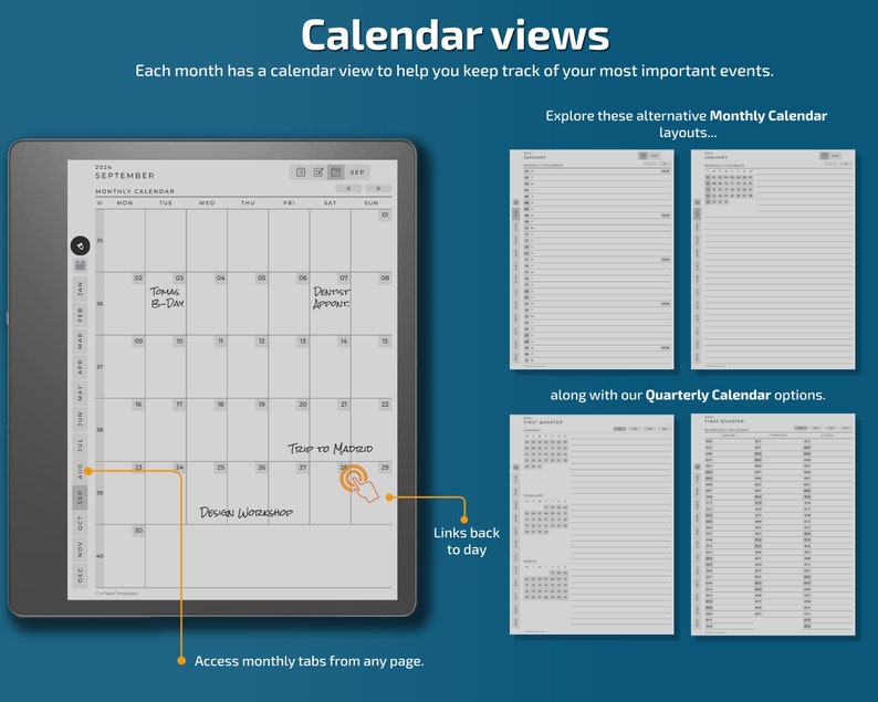 Agenda quotidien Kindle Scribe, 2024, 2025, modèles Kindle Scribe, calendrier, agenda, hebdomadaire image 5