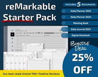 reMarkable 2 Starter Pack 2023, 2024 l Templates Bundle l Instant Download