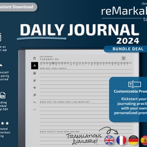 Daily Journal for Remarkable 2, 2024, remarkable 2 templates