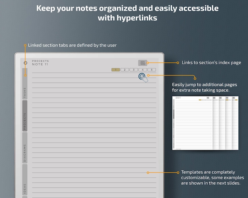 Smart Notebook for Remarkable Paper Pro Tablets, Eink Templates ...