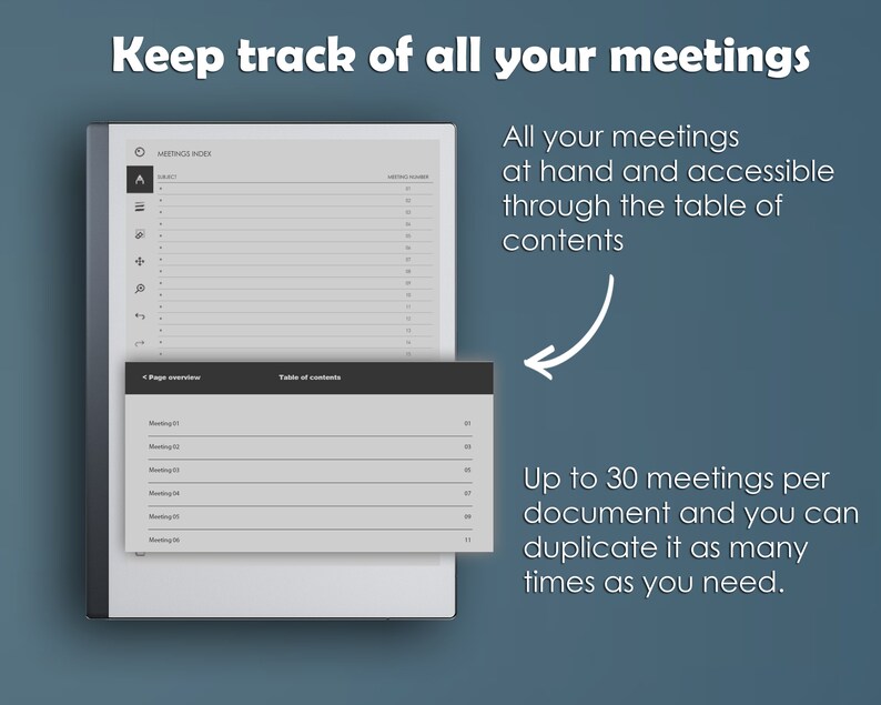 ReMarkable 2 Meeting Notes PDF file Instant Download Etsy