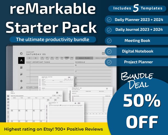 Remarkable 2 Starter Pack 2023 2024 L Templates Bundle L - Etsy