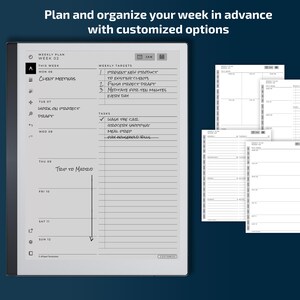 Daily Planner for Remarkable Tablets, Eink Templates, Hyperlinked PDF ...