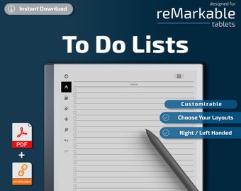 reMarkable 2 Templates l To-do Lists l Instant Download