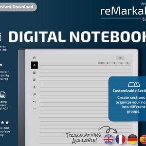 reMarkable 2 Templates l Digital Notebook l Hyperlinked PDF