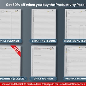 Smart Notebook for Remarkable Paper Pro tablets, eInk templates, hyperlinked PDF, to do list, cornell image 7
