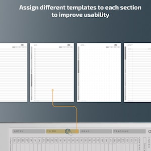 Smart Notebook for Remarkable Paper Pro tablets, eInk templates, hyperlinked PDF, to do list, cornell image 5
