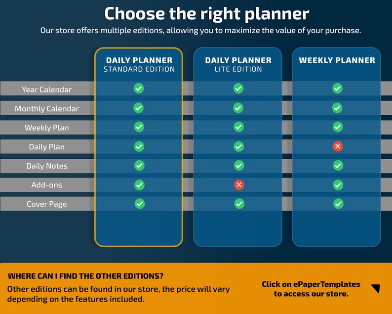 reMarkable 2 Daily Planner Standard Edition, 2024, 2025, modelli straordinari, calendario immagine 10