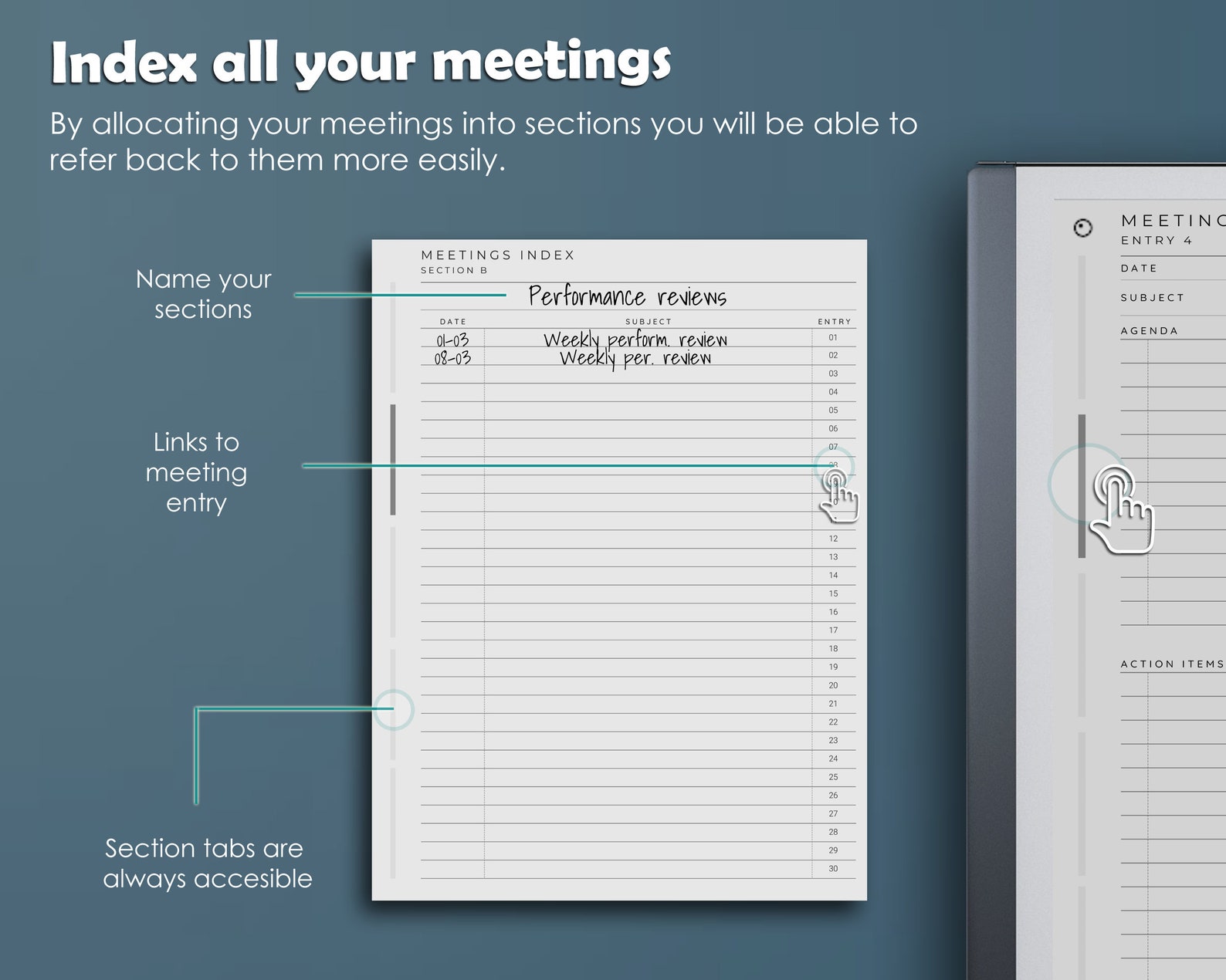 ReMarkable 2 Meeting Book PDF file Instant Download Etsy