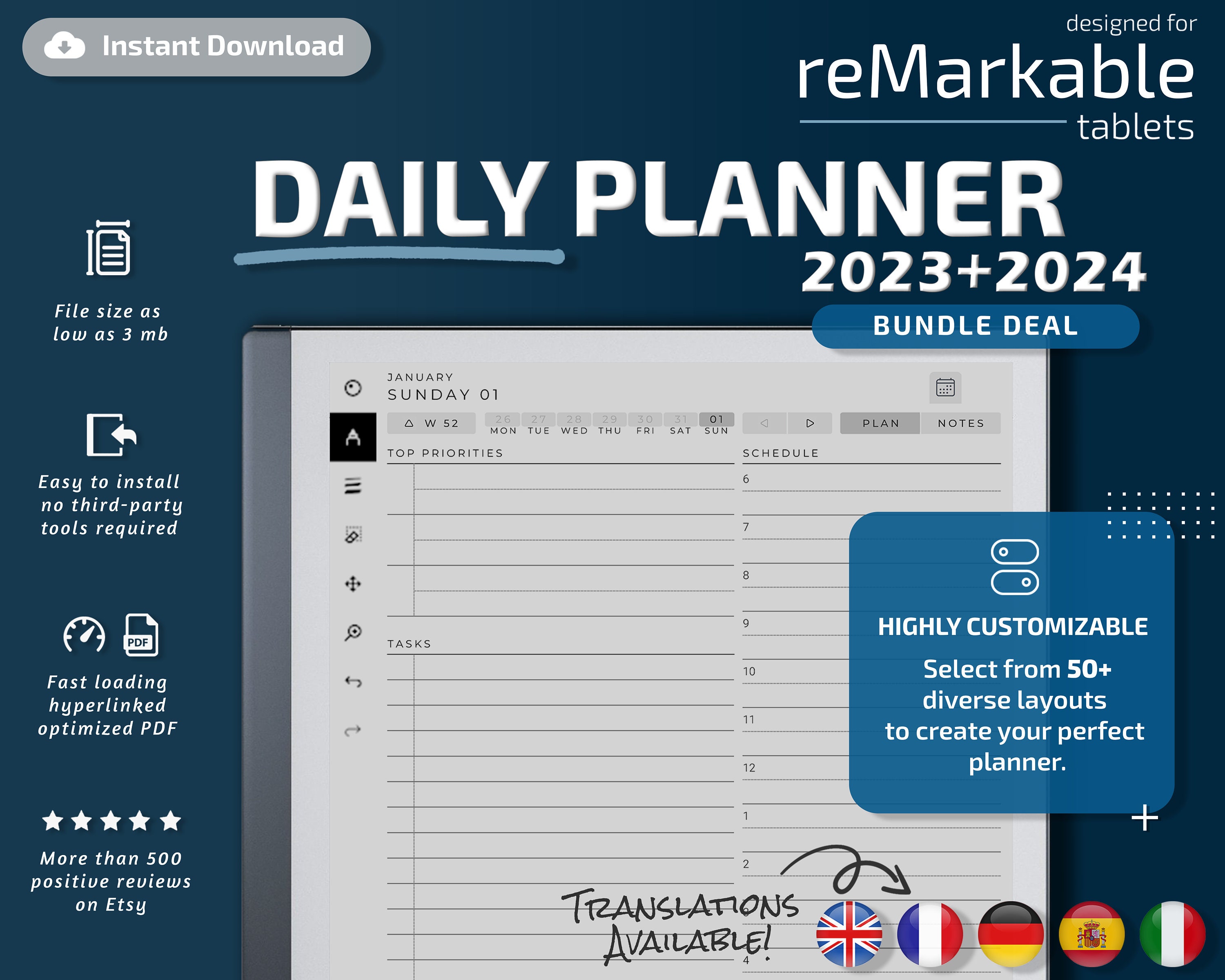 Remarkable 2 Daily Planner Standard Edition 2023 2024 photo