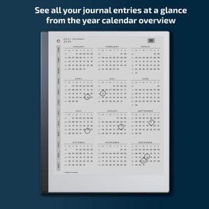 Daily Journal for Remarkable Tablets, Eink Templates, Hyperlinked PDF ...