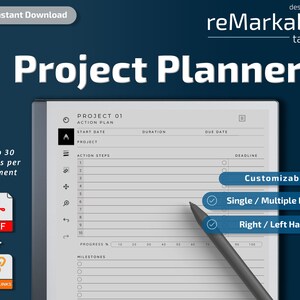 Project Planner | Remarkable 2 Templates