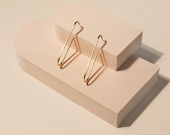 Brass paperclip earrings