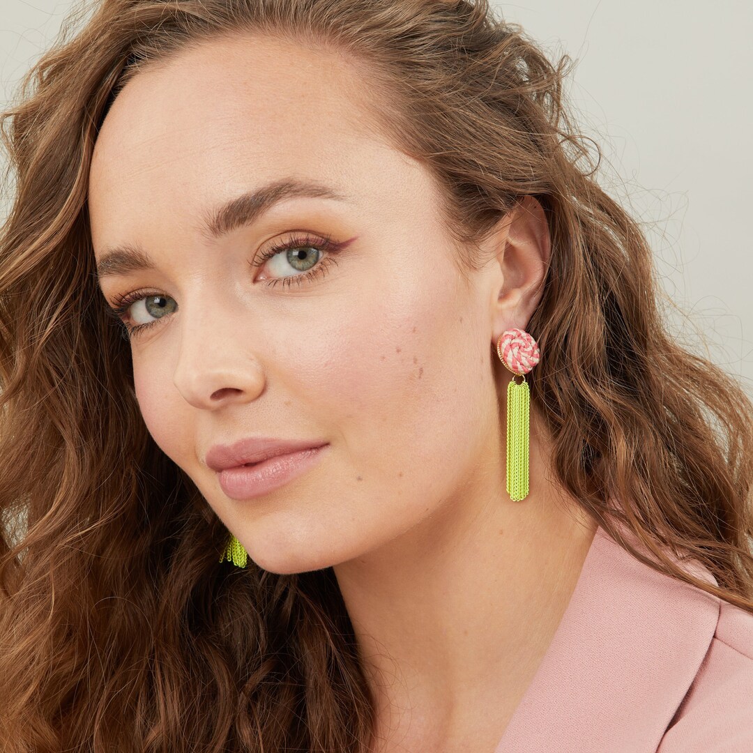 Rope and Chain Tassel Earrings Festival Earrings Metal Etsy New Zealand