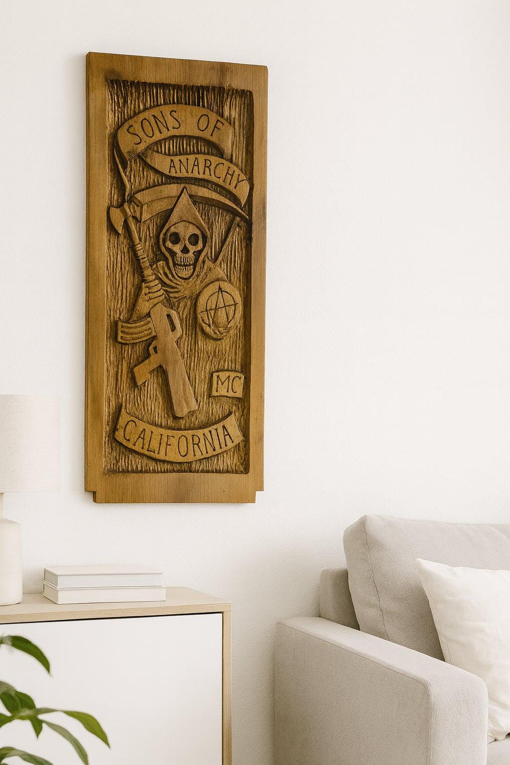 Soa Panel Sons of Anarchy Carved Panel - Etsy