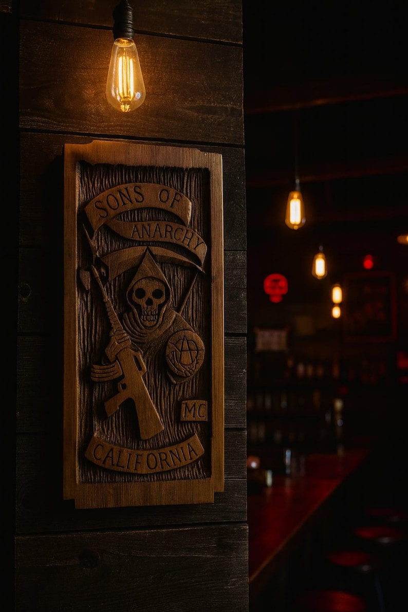 Soa Panel Sons of Anarchy Carved Panel - Etsy