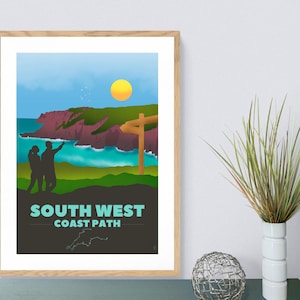 Impresión artística del Sendero de la Costa Suroeste: Dorset, Devon, Cornualles, Somerset