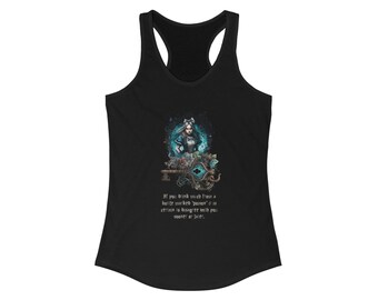 Dark Alice in wonderland poison Racerback Tank