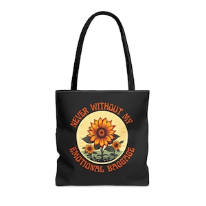 emotional baggage, metal health humor, tote