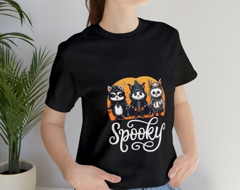 T-shirt animale in costume di Halloween spettrale